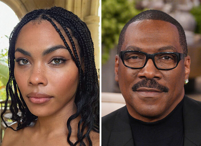 Bria Murphy junto a su padre Eddie Murphy, uno de los famosos hijos de celebridades de Hollywood.