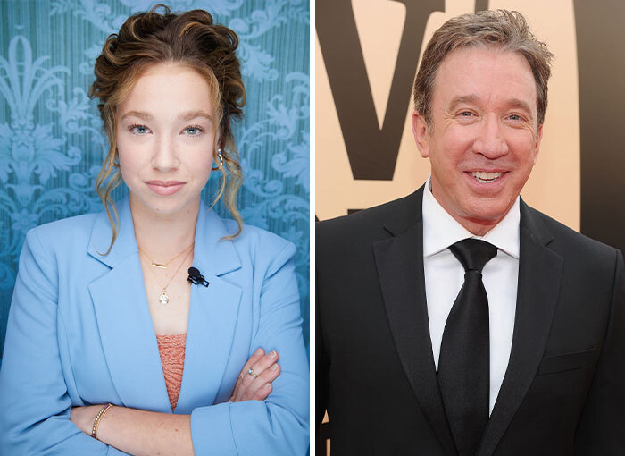 Elizabeth Allen D**k y su padre Tim Allen, uno de los famosos hijos de celebridades de Hollywood.