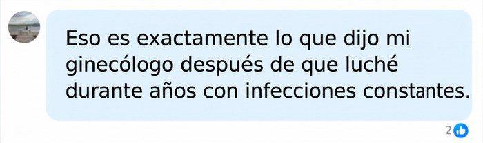 Comentario en redes sociales que respalda la opini&oacute;n de los ginec&oacute;logos sobre depilarse las partes &iacute;ntimas.