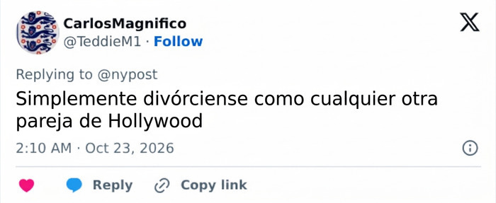 Reacción en X sugiriendo el divorcio tras las palabras de la actriz Kristen Bell sobre el matrimonio Reacción en X sugiriendo el divorcio tras las palabras de la actriz Kristen Bell sobre el matrimonio