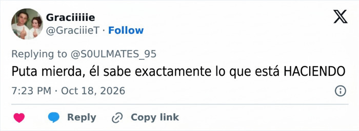 Comentario en red social respecto al esc&aacute;ndalo por la infidelidad de esta estrella de Hollywood