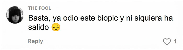 Captura de comentario criticando el biopic sobre Ringo Starr con el actor Barry Keoghan