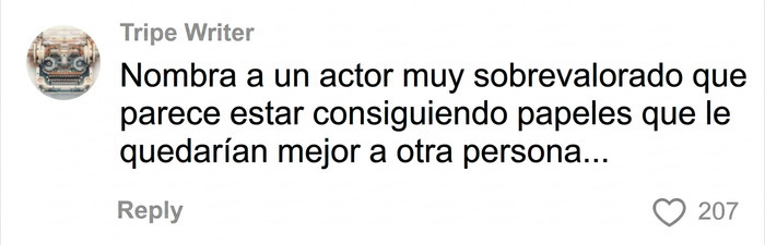 Comentario en redes que opina que el actor Barry Keoghan est&aacute; sobrevalorado para su papel.