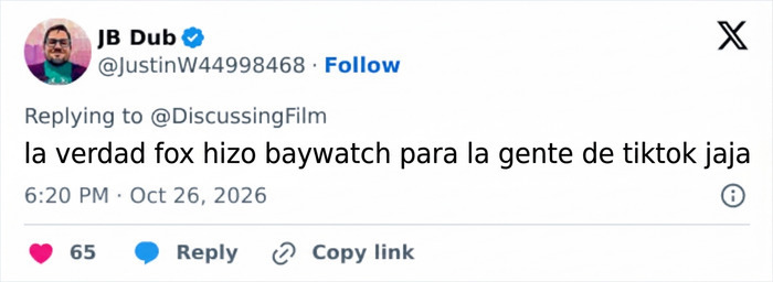 Comentario en redes sociales sobre la imagen promocional y el reboot de Los vigilantes de la playa. Comentario en redes sociales sobre la imagen promocional y el reboot de Los vigilantes de la playa.
