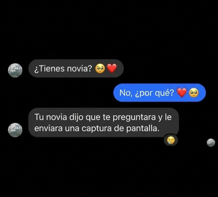 Captura de mensajes de texto incómodos descubriendo una mentira.